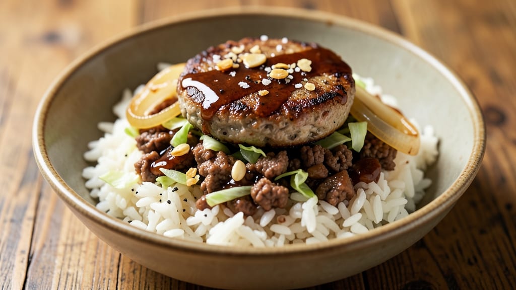 Cabbage Hamburger Rice Recipe: Savory Rice Bowl With Crispy Cabbage Top