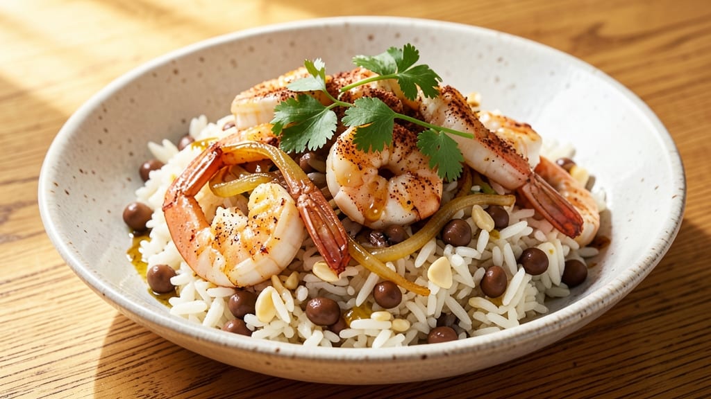 Black Eyed Peas, Rice, and Shrimp Recipe: Smoky Cajun Crunch in One Pot