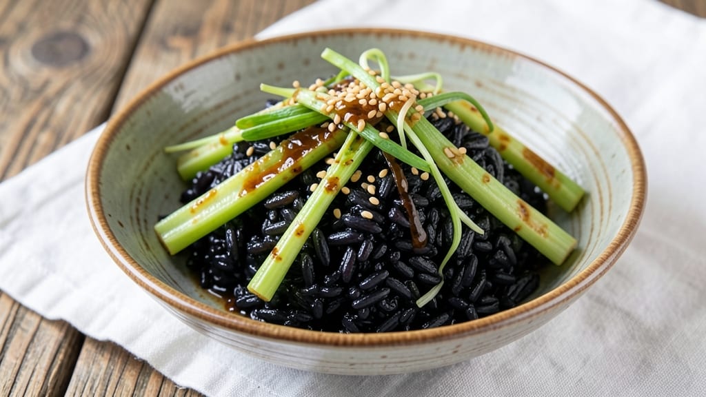 Black Glutinous Rice Recipe Savoury: Savory Crispy Celery Crown Magic