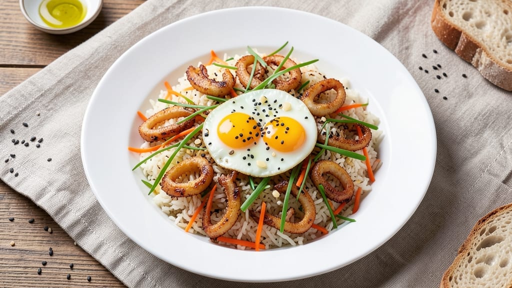 Calamari Fried Rice Recipe: Crispy Squid and Golden Grains in One Pan