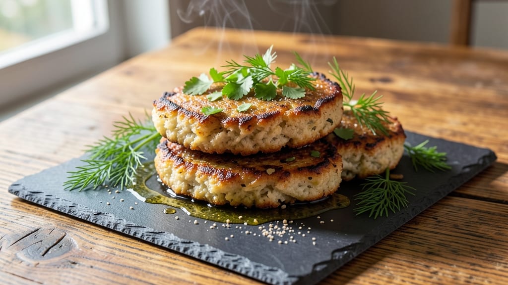 Cauliflower Rice Cakes Recipe: Crispy Edges and Cooling Herb Freshness