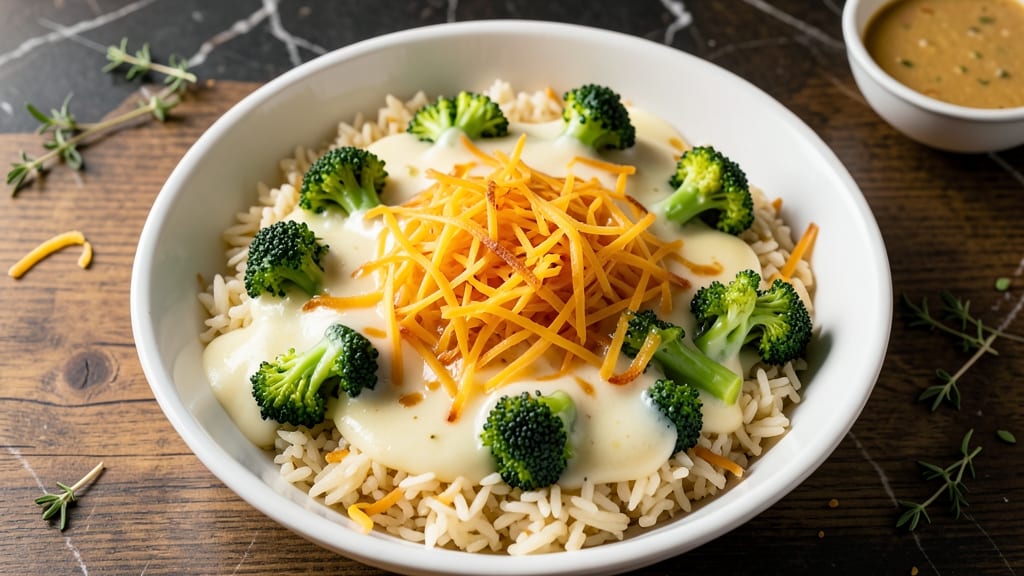 Broccoli Cheese Rice Crock Pot Recipe: Melty Cheese Blanket Over Fluffy Grains