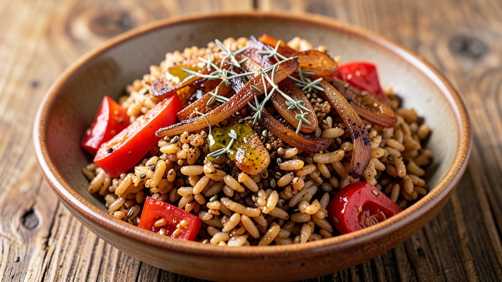 Burrito Brown Rice Recipe: Toasted Cumin and Celery Crown Crunch